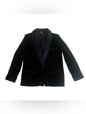 Free People Black Velvet Blazer